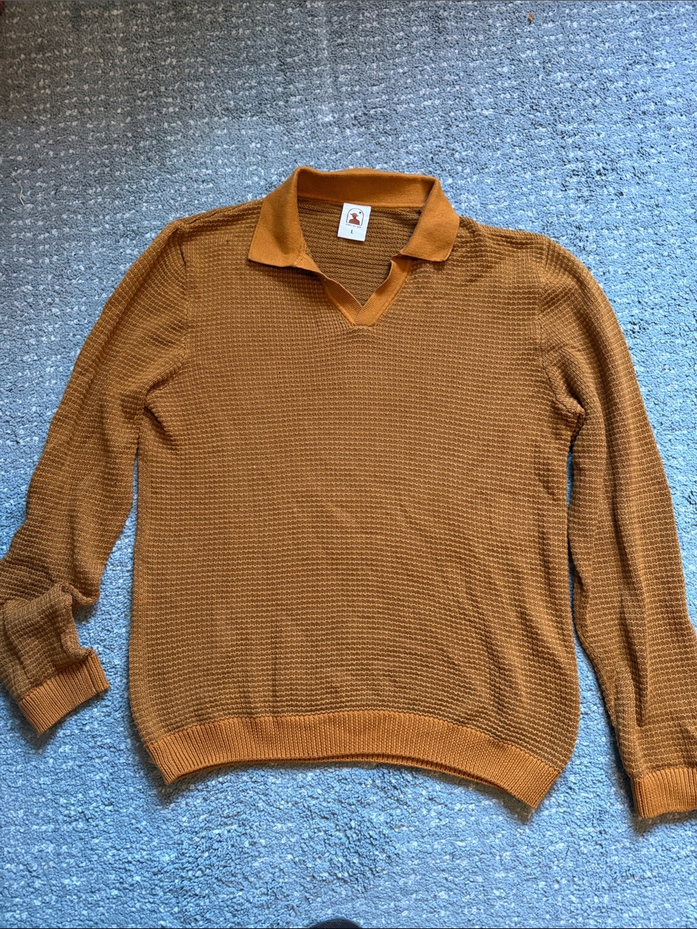 Dandy Del Mar Orange Sweater Sz Large L